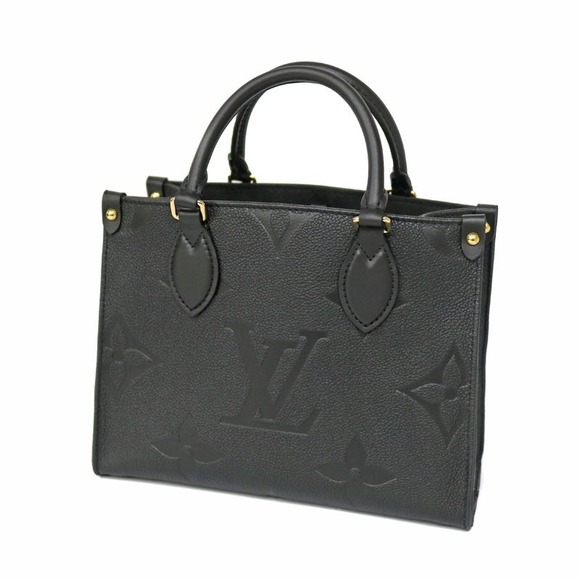 Louis Vuitton On the Go PM Tote Hand Shoulder 2way Bag Leather Black - Picture 1 of 10